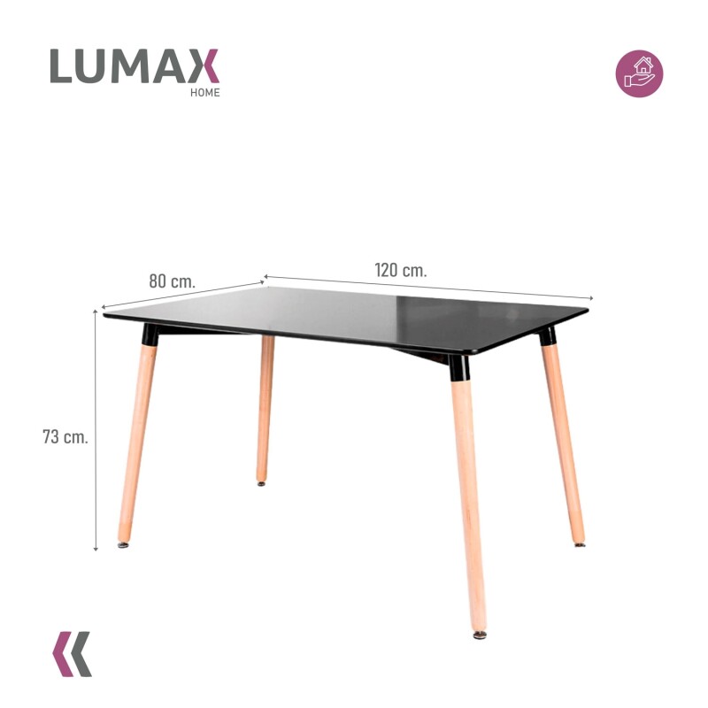 Mesa Eames Rectangular en Madera 120x80cm Mesa Eames Rectangular en Madera 120x80cm