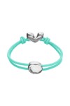PULSERA DE HILO ELÁSTICO AZUL CON CORAZÓN BAÑADO EN PLATA DE LEY Pulsera