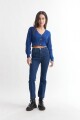 Cardigan con manga balloon AZUL