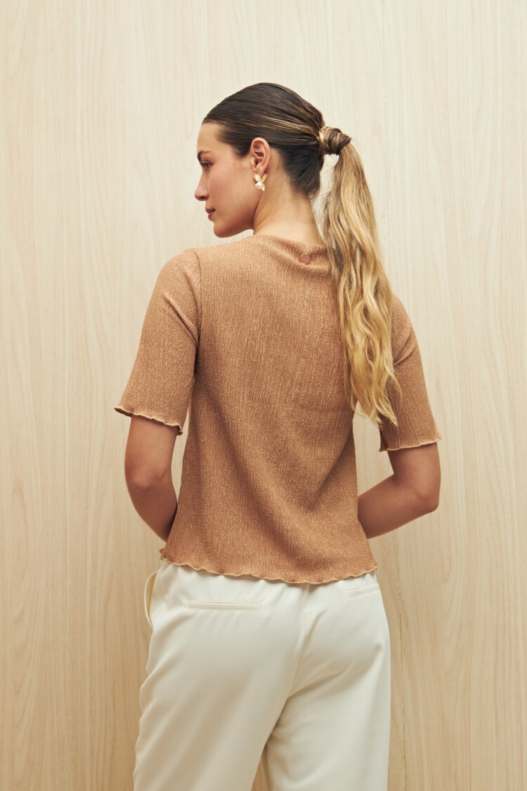 TOP MOTE Beige Oscuro