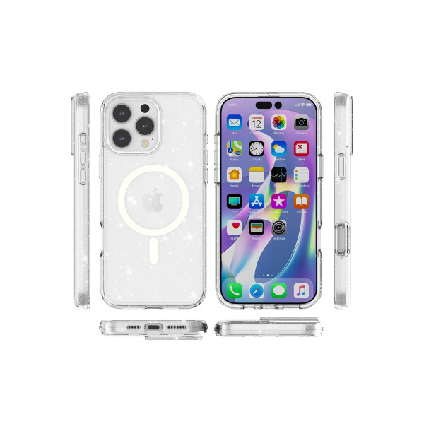 Protector para iPhone 16 Pro MagSafe con brillos Protector Para Iphone 16 Pro Magsafe Con Brillos