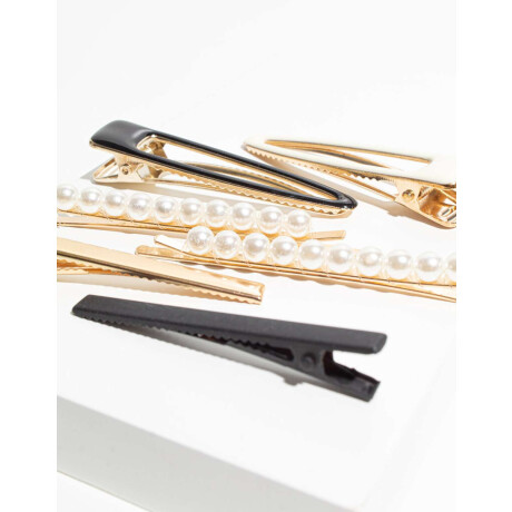 Set De Hebillas Combinacion Tricolor