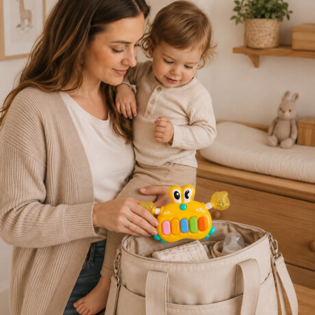 Piano cangrejo con sonidos para niños Amarillo
