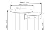 Mesa de arrime - Doble side - Linea Manhattan Blanco/Blanco