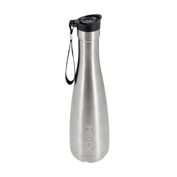 Botella de Agua Térmica de Acero Inoxidable Termo de 750 ml Diseño Estilizado Color Plata Botella de Agua Térmica de Acero Inoxidable Termo de 750 ml Diseño Estilizado Color Plata