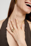 ANILLO EN ALEACIÓN DE METALES BAÑADO EN ORO 18K EN FORMA DE ALAS Anillo