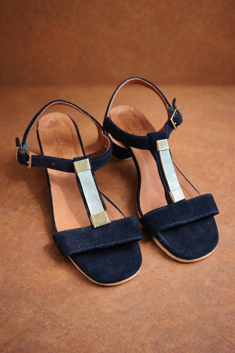 Sandalia Elegante Elegante Azul Marino