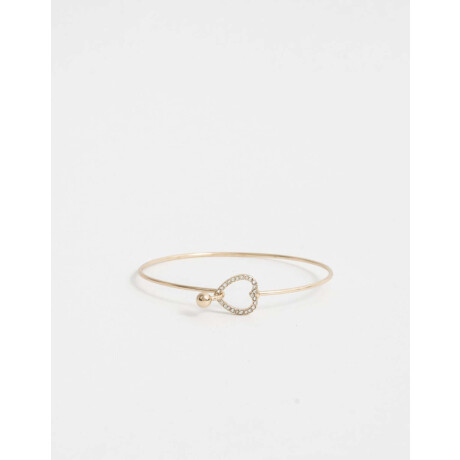 Pulseras Rígidas Con corazón Dorado