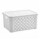 Caja Canasto Organizador Rattan c/ Tapa Paramount 35x25x17Cm Blanco