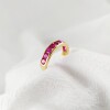 Anillo Medio Sin Fin en 18k con rubies Anillo Medio Sin Fin en 18k con rubies