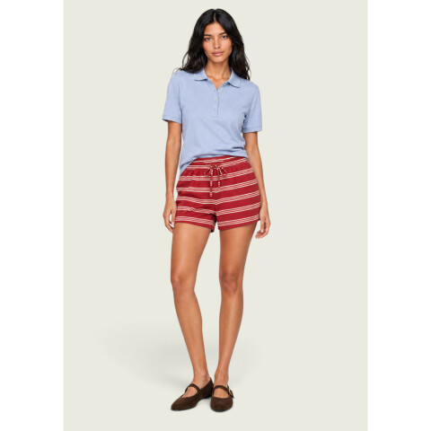 SHORTS FEM VERMELHO LISTRADO