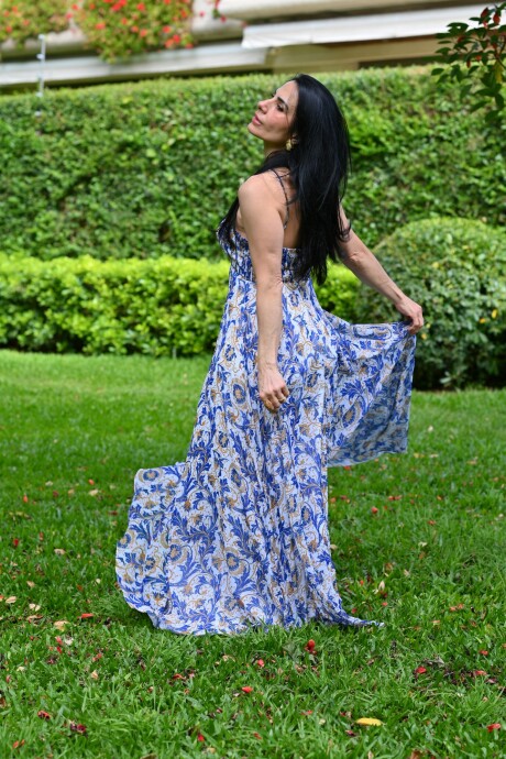 Vestido largo Halsey Estampado