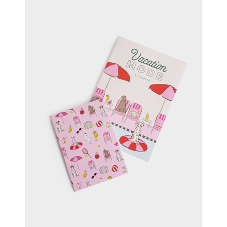 Set De Libretas Vacation Mode Combinacion Multicolor