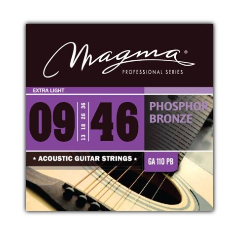 Encordado Guitarra Acustica Magma Phosph Broze .009 GA110PB Unica