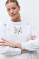 Blusa bordada blanco