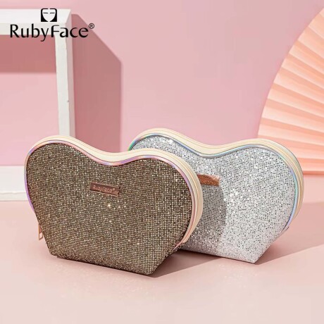 Set Maquillaje 8 Brochas y Pinceles con Estuche + Esponjas Plateado