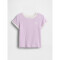 V-JPN IE RIB RINGER TEE PALE LILAC