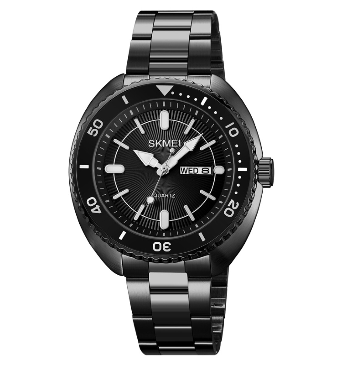 Reloj Skmei 2256BK Hombre Analógico Acero Negro con Esfera Negra - Negro 