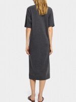 Vestido Midi De Punto gris