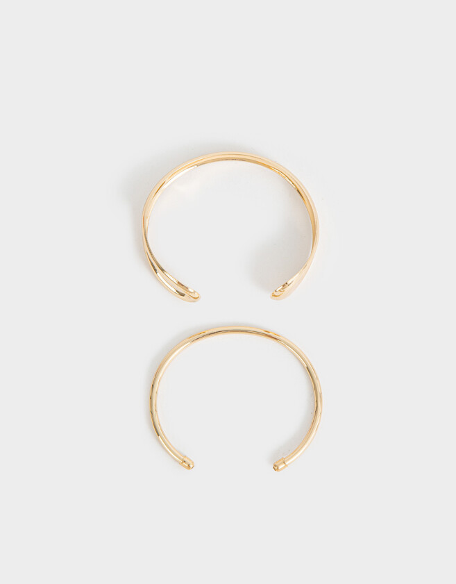 Pulseras Rígidas Sets Metal Pulseras Rígidas De Metal - Dorado