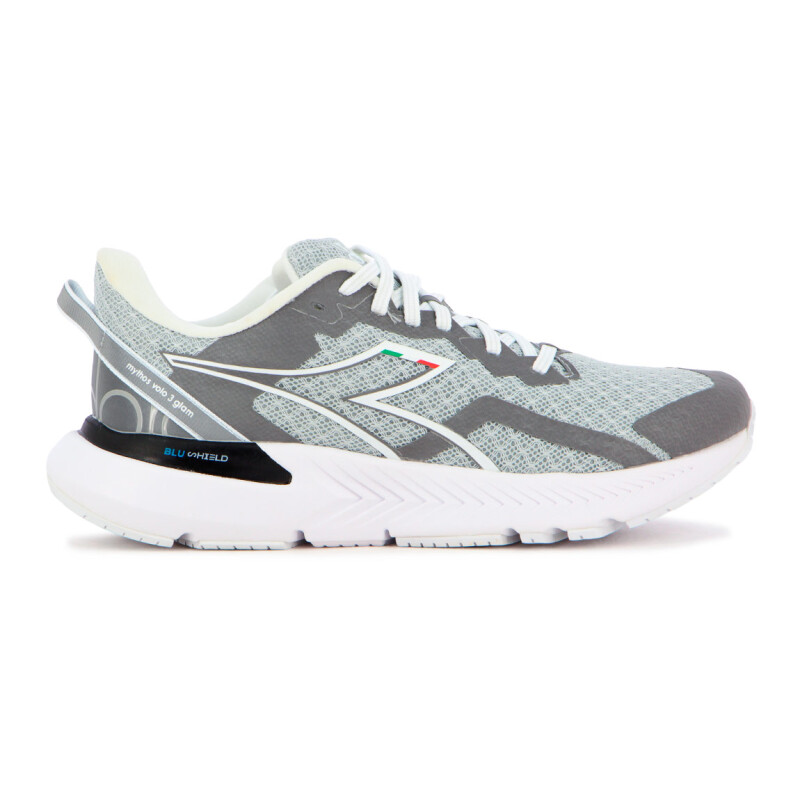 Championes Diadora Hombre Mythos Blushield Volo 3 Plateado-blanco