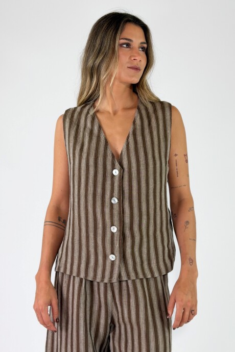 CHALECO TOBAGO Marron