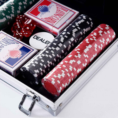 Maletin Juego Poker Con 200 Fichas Completo Multicolor