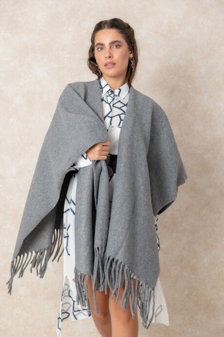 RUANA YOANA Gris claro