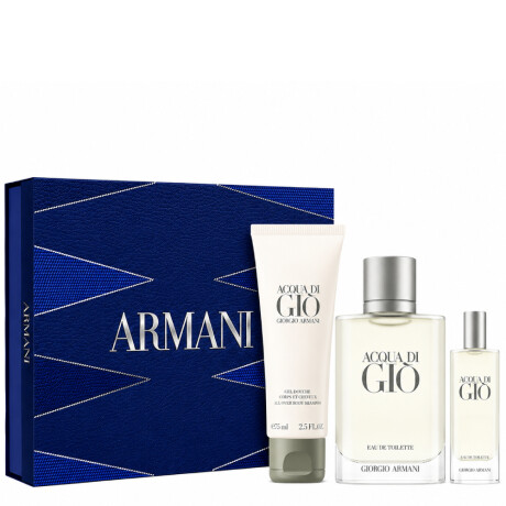 Cofre Armani Perfume Acqua di Gio EDT 100ml + Shower Gel 75ml + Travel Size 15ml Cofre Armani Perfume Acqua di Gio EDT 100ml + Shower Gel 75ml + Travel Size 15ml