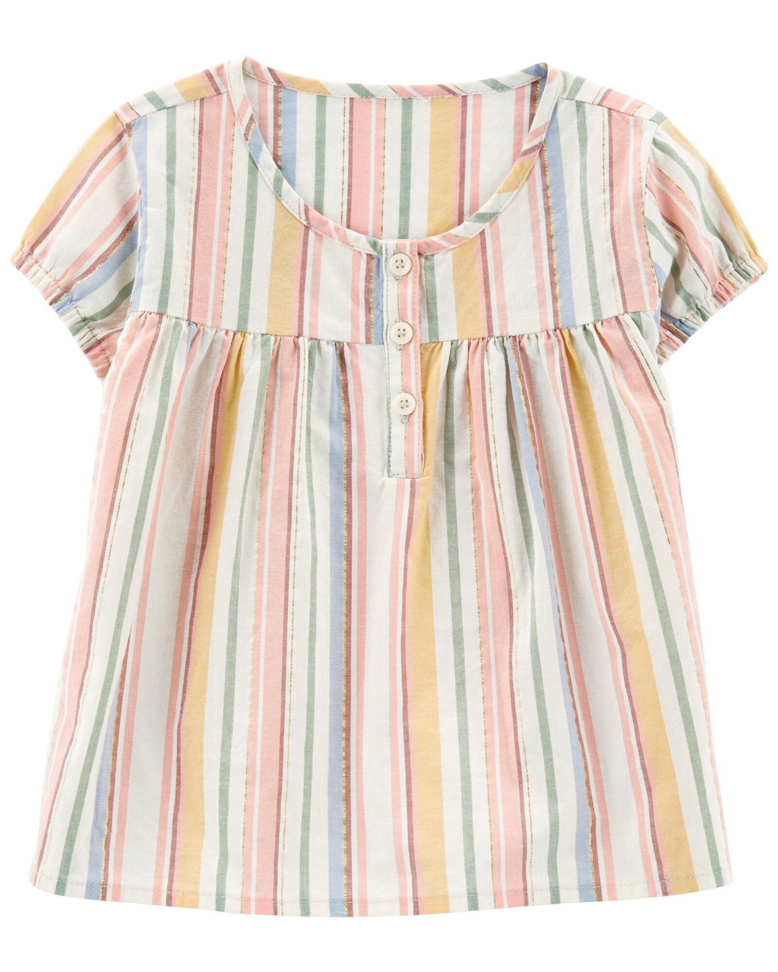 Blusa de algodón diseño a rayas Sin color