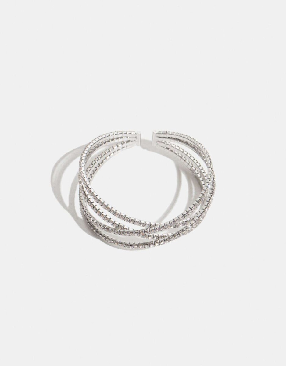 Brazalete Formato Pulsera Con Strass - Cristal 