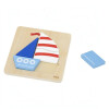 Puzzle Silueta viga 4 piezas Barco