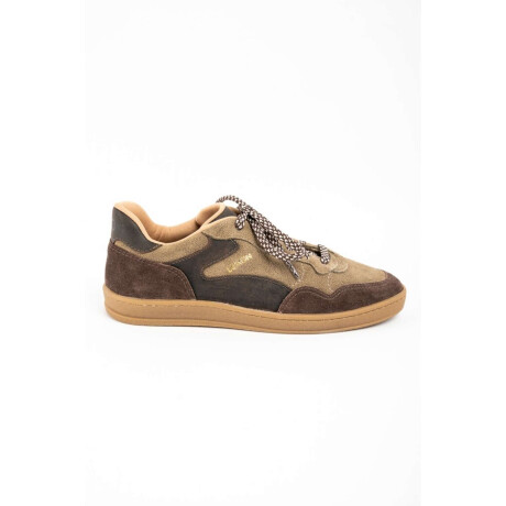 Zapatilla Cuero Combinada Vison