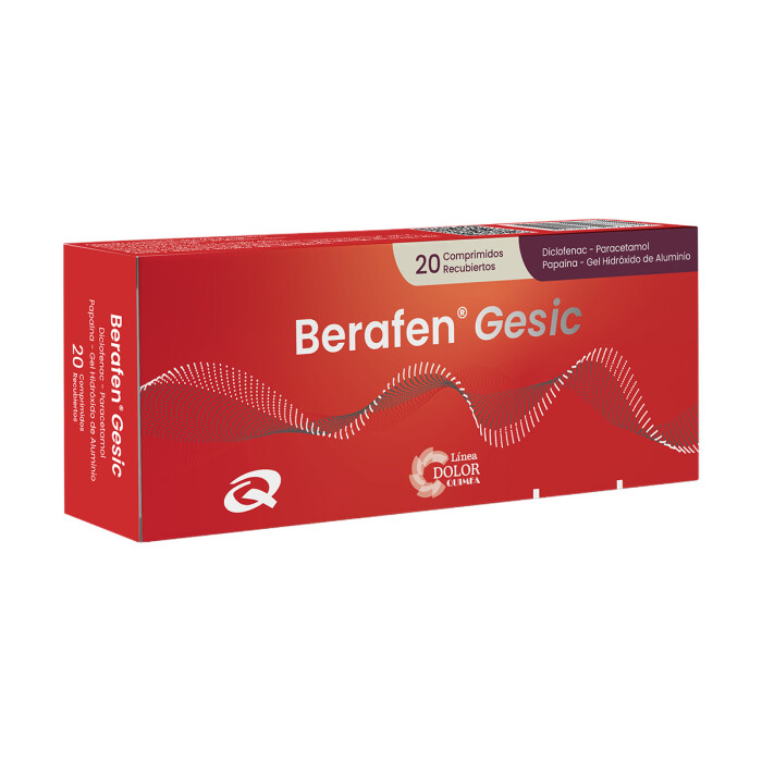 BERAFEN GESIC CJ X 20 COMP. REC. única