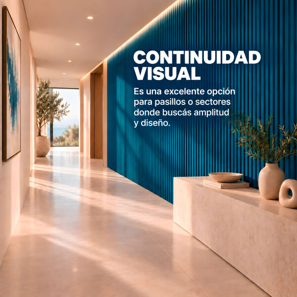 Pack x20 Wpc Simil Madera Wall Panel Lambrin 2.90x16.7 Azul 1