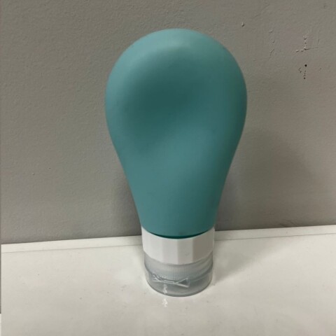 Botella de Viaje Silicona Shampoo celeste