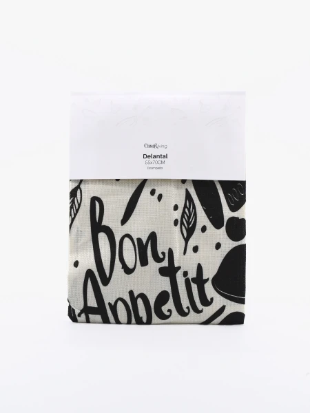 DELANTAL PRINT BON APPETIT NATURAL