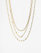 Collares Cortos Metal Set De Collares De Cadena Acero - Dorado