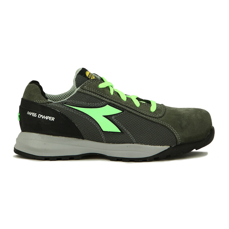 Zapato De Seguridad Diadora Utlity S1p Hro Src Gris-verde Fluo
