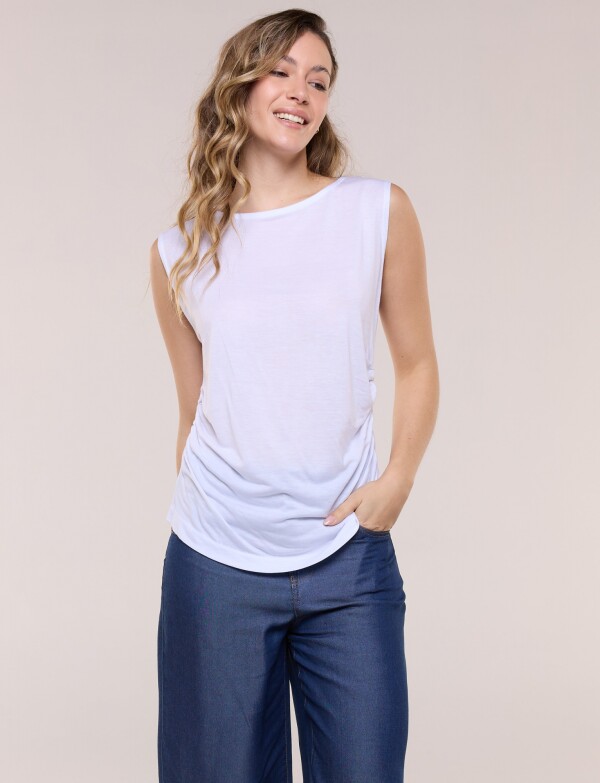 Musculosa Frunces Laterales BLANCO