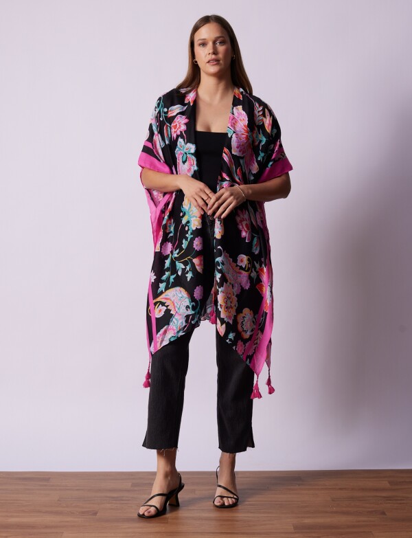 Kimono Print NEGRO/MULTI