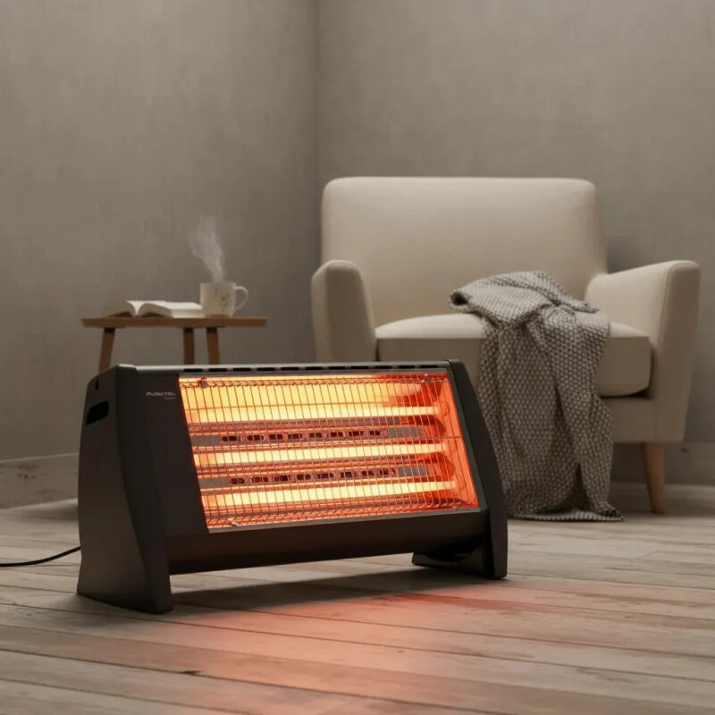 Turbo Calefactor Punktal 2000w 3 Tubos - Pk-6100 Negro Negro Turbo Calefactor Punktal 2000w 3 Tubos - Pk-6100 Negro Negro