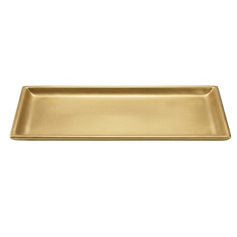 BANDEJA RECT DORADA 35X13CM Unica