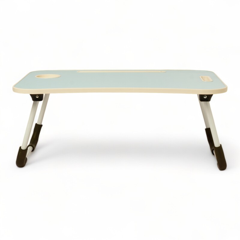 Mesa Laptop Cama Con Posa Vaso Celeste