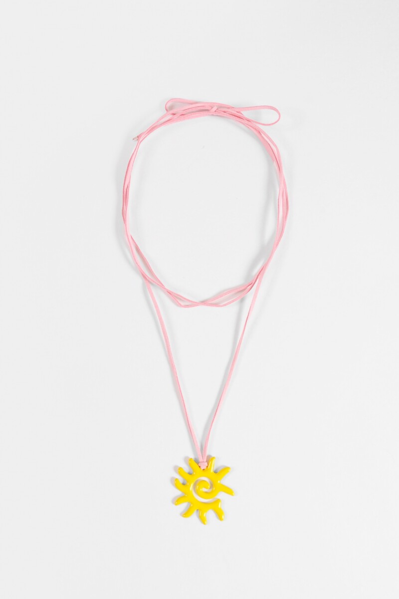 Collar cordón sun espiral amarillo