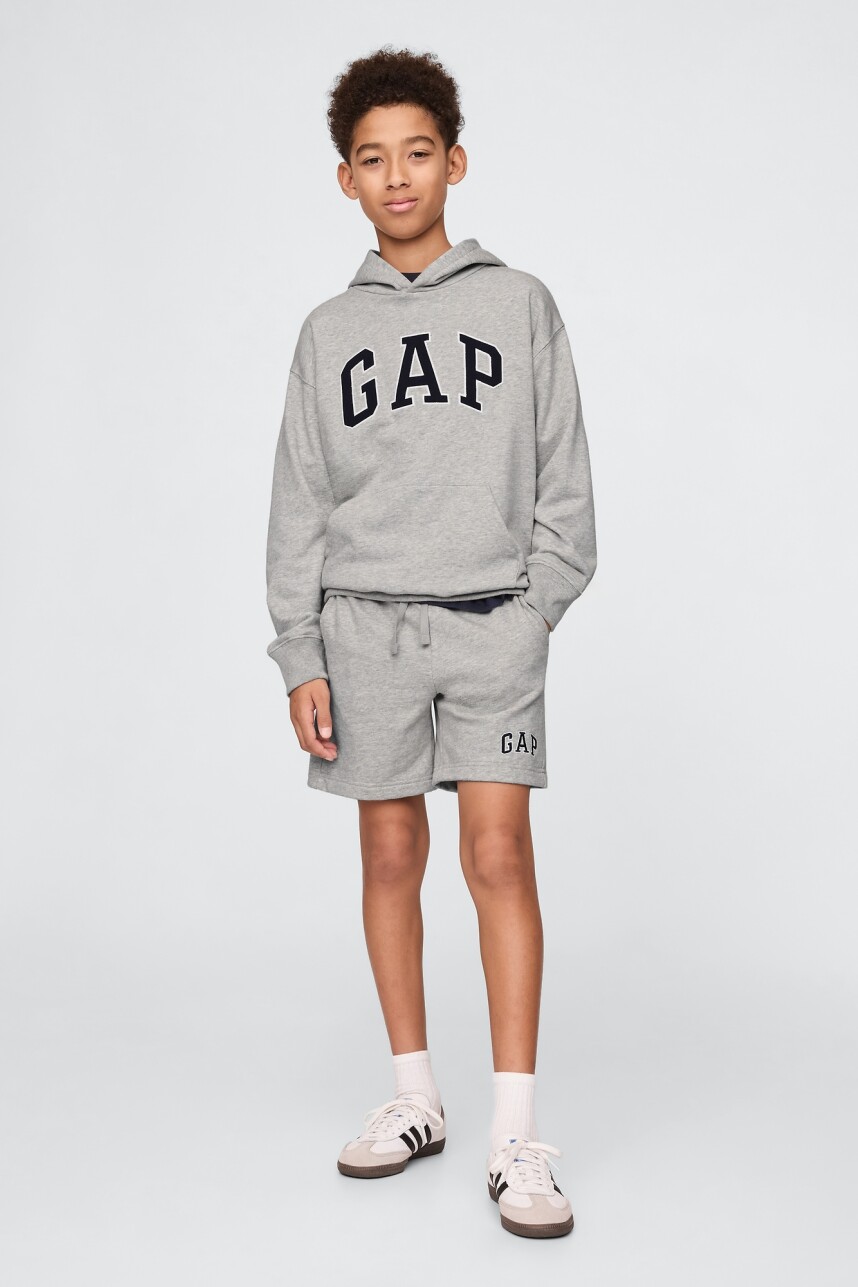 Short Deportivo Logo Gap Niño Light Heather Grey