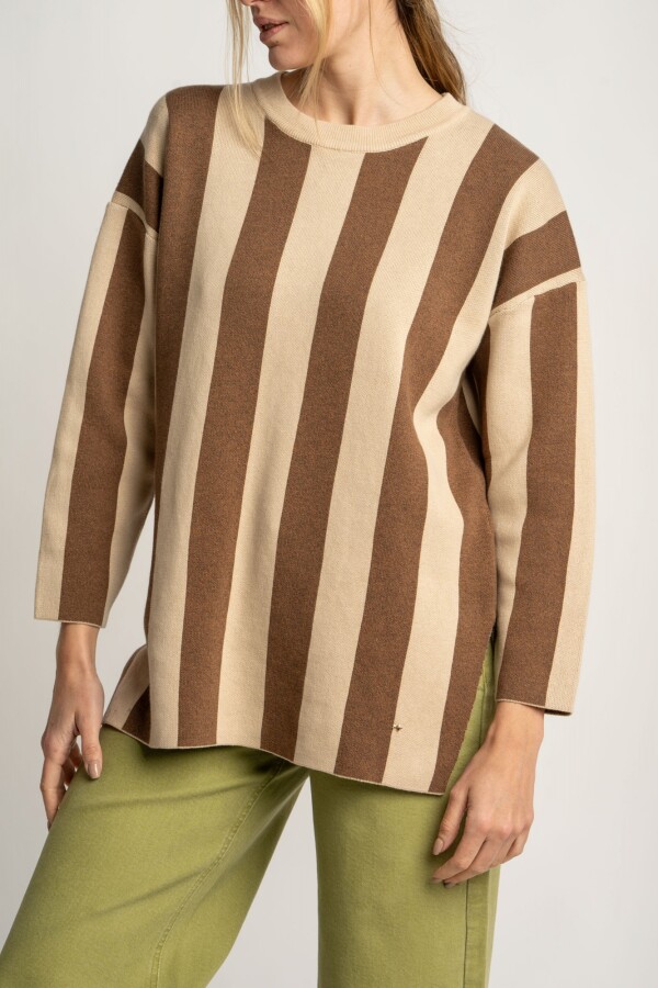 Sweater Rayado Mocha