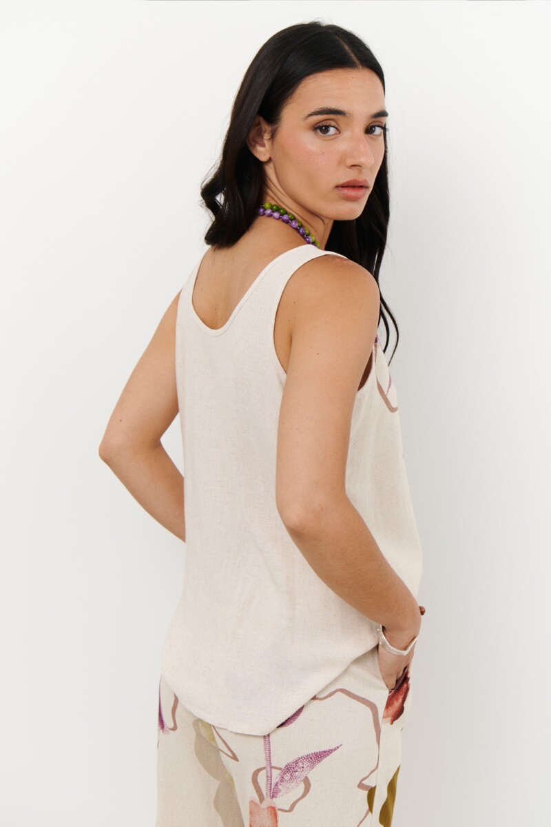 MUSCULOSA LINO TULIP VERDE