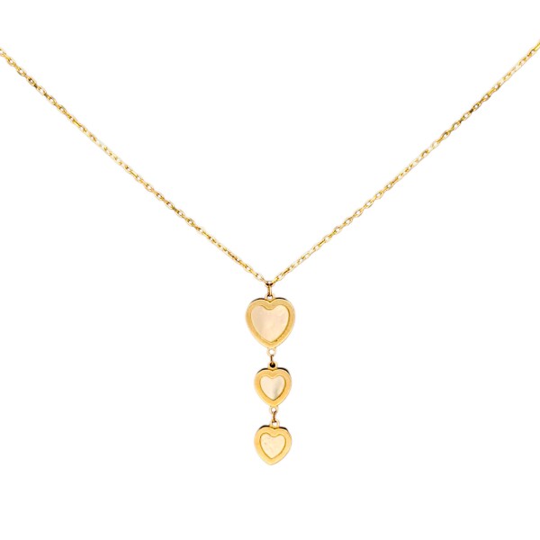 Conjunto Corazón-Oro bajo-Piedra Nácar-CJ8021 Conpiedra