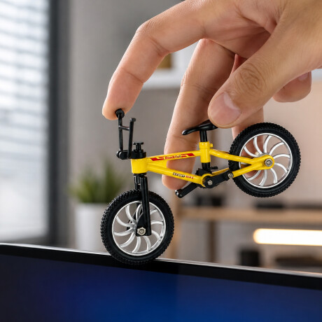 Mini bicicleta de juguete con accesorios Amarillo